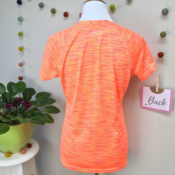 Hi-Vis UA Heatgear Short Sleeve Tech Sport Top - Picture 8 of 15